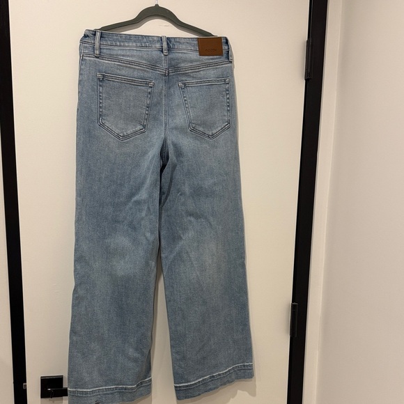 Stylish Blue Wide Leg Women's Jeans - Picture 4 of 4